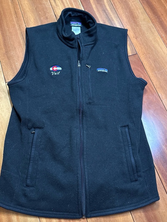 Patagonia Other - Patagonia Black Full-Zip Fleece Vest with vail Logo